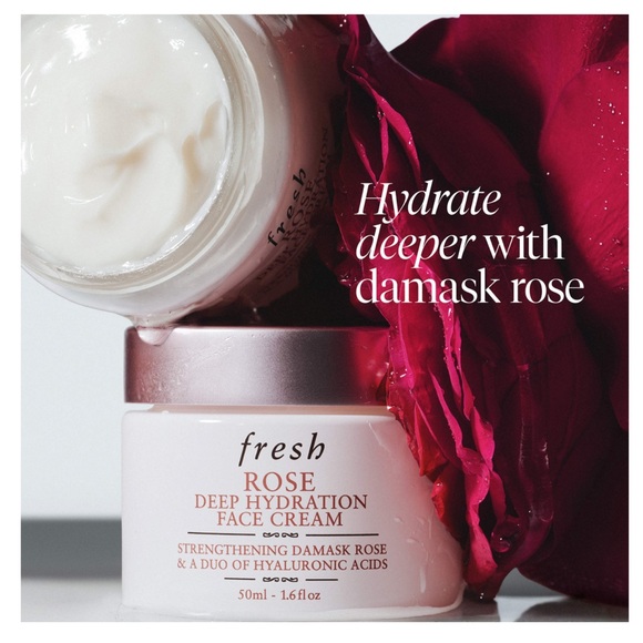 fresh Rose & Hyaluronic Acid Deep Hydration Moisturizer NIB - Picture 6 of 6
